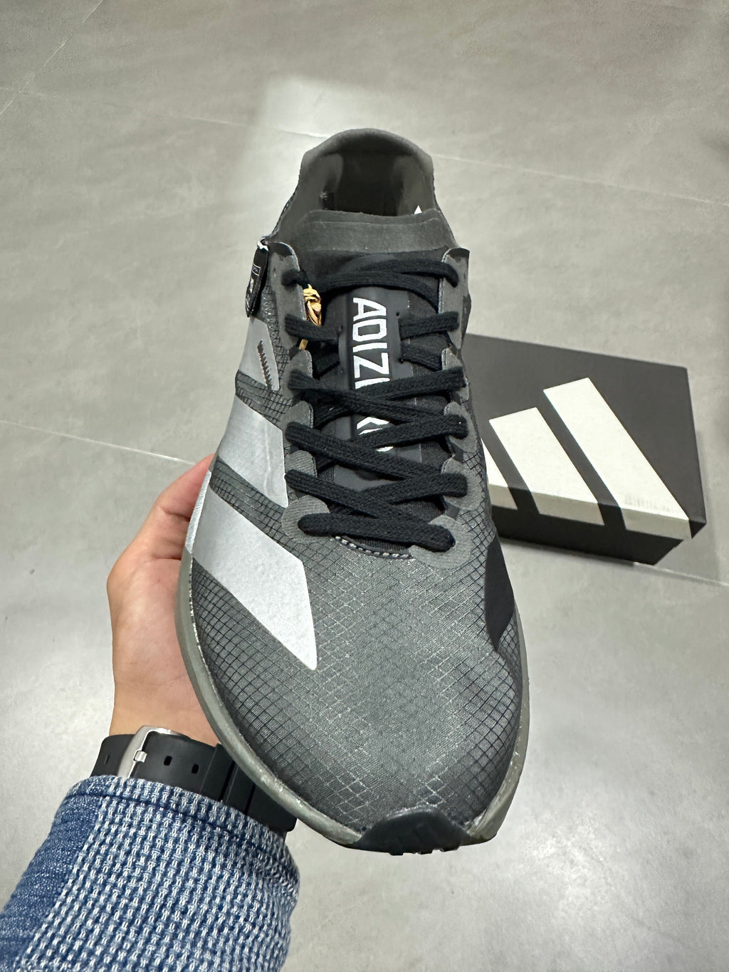 Adidas Adizero Adios Pro 4 Running Shoes Grey Black