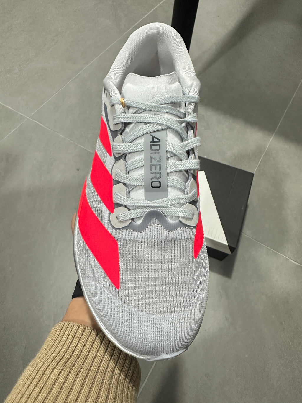 Adidas Lightstrike Pro Running Shoes, Gray and Red KI3381
