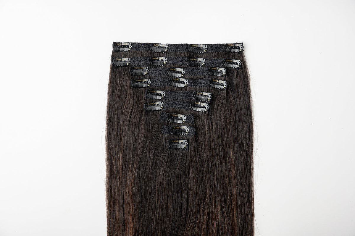 #Off Black Balayage Classic Clip In Hair Extensions 9pcs