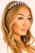 Silver Large Diamante Hair Band - Marelyn