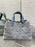Dior 2026 Toujours Bag Blue Grey Suede Leather 286497