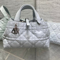 Dior 2026 Toujours Vertical Tote Bag 23cm Glacier Blue Calfskin 286653