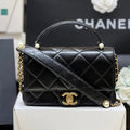 Chanel 2026 Pearl Handle Bag 20cm Black Lambskin 290311